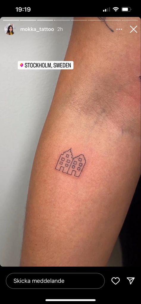 Swedish Tattoo Ideas Sweden, Swedish Inspired Tattoo, Tiny London Tattoo, Scandinavia Tattoos, Denmark Tattoo Ideas, Copenhagen Tattoo Ideas, Sweden Tattoo Ideas, Scandi Tattoo, Norway Tattoo Ideas