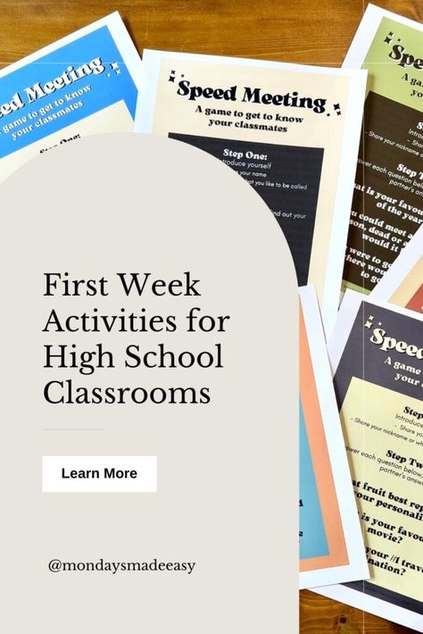 With the back-to-school season quickly approaching, you might be wondering which first day of school activities would work best for your high school students. The lessons and activities that you choose to include in the first week of school are important for setting the tone in your classroom. It is also an opportune time to exchange important information with your students. Let’s not forget the influence of first-day icebreakers, too! First Day Art Activities High School, First Week Of School High School, First Week Of School Ideas High School, High School First Week Activities, First Day Of School High School Activity, First Day Activities High School, 1st Day Of School Activities Highschool, High School Back To School Activities, First Week Of School Activities Middle