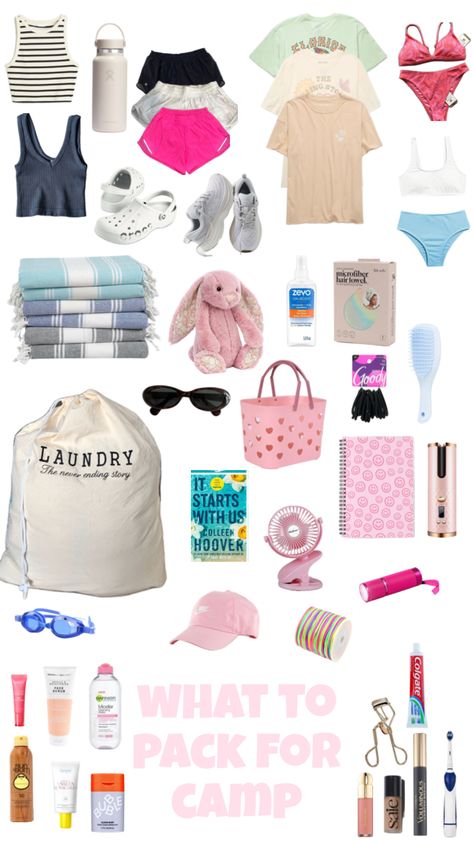 part 1 of what to pack for sleep away summer camp! What To Pack For A School Camping Trip, Camping Packing List 3 Days, What To Pack For A Overnight School Trip, What To Pack For Camp, Summer Camp Packing List For Teens, Sleepaway Camp Outfits, Packing For Camp, Summer Camp Must Haves, Pack With Me For Camp