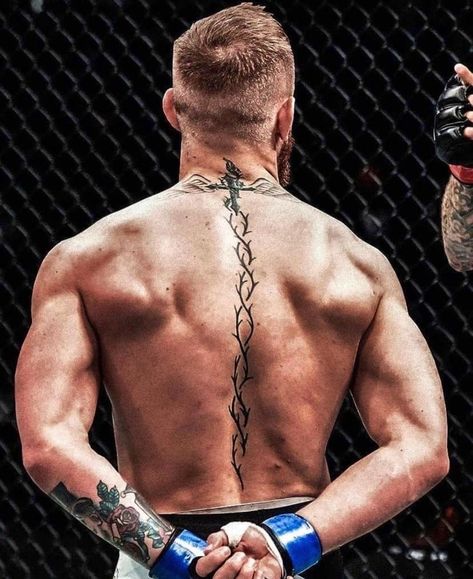 Instagram post by Conor McGregor Official • Sep 3, 2021 at 1:57am UTC Conor Mcgregor Back Tattoo, Conor Mcgregor Tattoo, Spinal Tattoo, Connor Mcgregor, Army Tattoos, Tattoo Inspiration Men, Cool Chest Tattoos, Back Tattoos For Guys, Small Tattoos For Guys