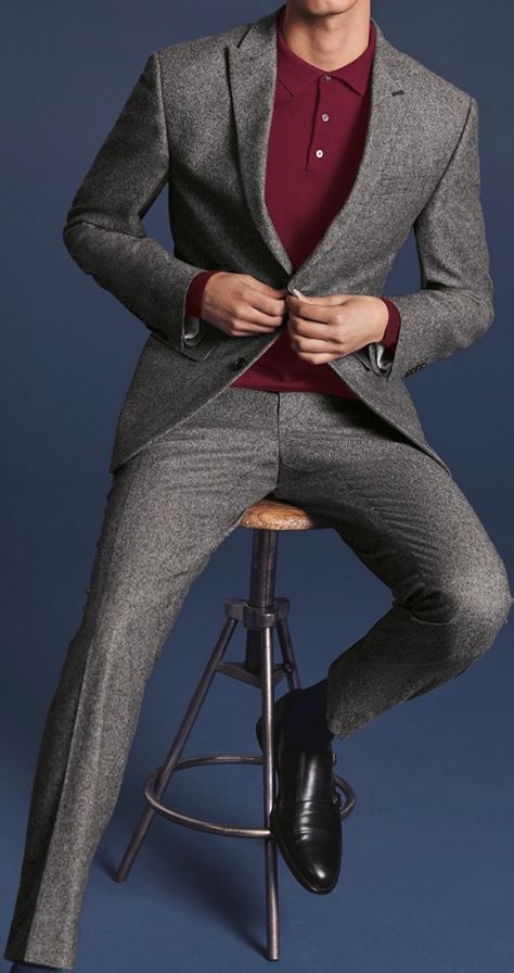 Minimalist Wardrobe Men, Sport Coat And Jeans, Gents Dress, Polo Outfit Men, Winter Menswear, Light Grey Suits, Polo Outfit, Burgundy Outfit, Classy Outfits Men