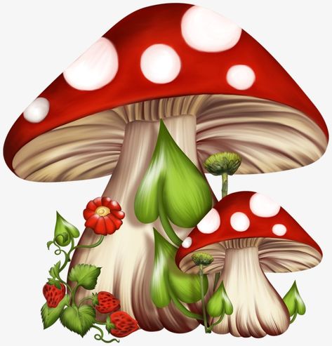 Mushroom Clipart, Kids Hero, Mushroom Drawing, Siluete Umane, Mushroom House, Pola Sulam, Mushroom Art, Tole Painting, Fabric Painting