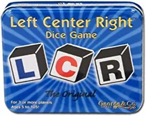 Amazon.com: Original LCR Left Center Right Dice Game : Toys & Games Left Right Center Game, Left Center Right Dice Game, Ornament Exchange Party, Left Right Center, Golf Card Game, Fun Group Games, Pj Party, Family Boards, Family Board