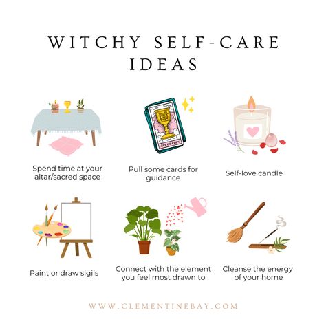 Witchy self-care ideas | Spiritual self-care routine | Witchy morning routine | Self-care ideas for witches | Witchy self-care tips | Witchcraft for beginners | Self-love rituals | Eclectic witchcraft | Healing journey Pagan Self Care, Health Rituals Witch, Witchy Morning Ritual, Witchcraft Morning Routine, Self Care Witchy, Witchcraft Self Care, Self Care Witchcraft, Rainy Day Witchcraft, Witch Rituals For Halloween