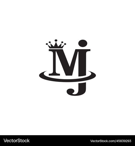 Mj Logo Design Letter, M J Logo, Mj Initials, Mj Design, Mj Logo, Initials Tattoo, Crown Vector, Initial Tattoo, Initials Logo