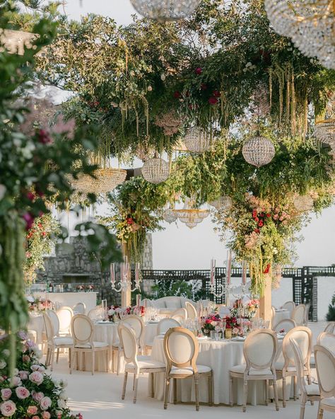 Transformed Ballroom Wedding, Indoor Outdoor Wedding Decor, Flower Garden Wedding Decor, Crazy Rich Asians Inspired Wedding, Greenery Wedding With Pop Of Color, Extravagant Wedding Florals, Upscale Garden Wedding, High End Wedding Decor, Luxury Wedding Florals