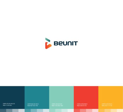 I like the colors. Beunit Corporate Identity by kreujemy.to Brand Identity Colors, Spa Colors, Poster Text, Polish Design, Brand Color Palette, Corporate Logo, Graphic Design Studio, Color Palette Design, Design Research