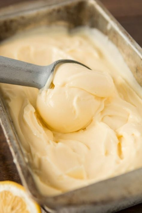 You can make your own lemon curd frozen custard from home and guess what, it's literally the creamiest ice cream you will ever have and it's only a few ingredients! Frozen Custard Recipes, Lemon Curd Ice Cream, Frozen Lemon, Lemon Custard, Frozen Custard, Custard Recipes, Sweet Basil, Street Style Grunge, Creamed Eggs