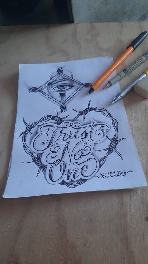 Trust No One Drawing Ideas, Trust No Soul Tattoo, Don’t Trust No One Tattoo, Trust No One Graffiti, Trust No Man Tattoo, Trust No One Neck Tattoo, Tattoo Ideas Trust No One, Trust No One Tattoo For Women, Trust None Tattoos For Women