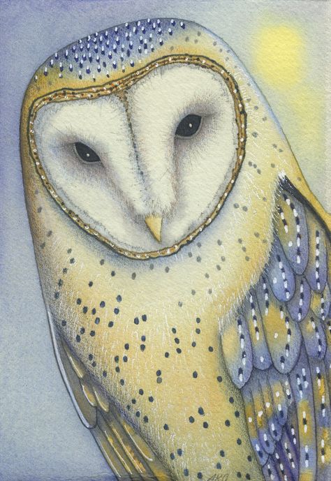 Barn Owl Art, Kate Green, I Am An Artist, Spirit Animal Art, Art Scarves, Owl Pictures, Muse Art, Beautiful Owl, Bird Artwork