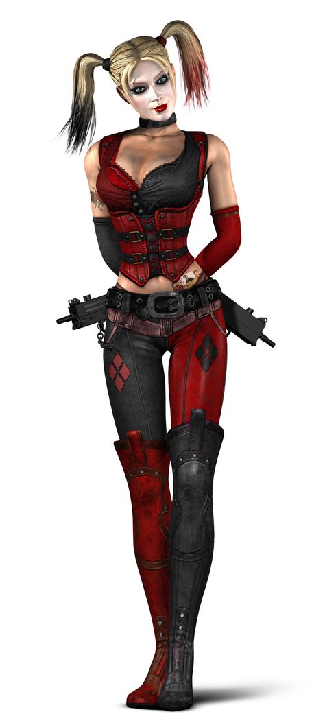 Harley Quinn Arkham City Joker E Harley Quinn, Arkham City Batman, Joker Y Harley Quinn, Harley Quinn Halloween, Harley Quinn Comic, Batman Arkham City, Harley Quinn Costume, Art Outfits, Arkham City