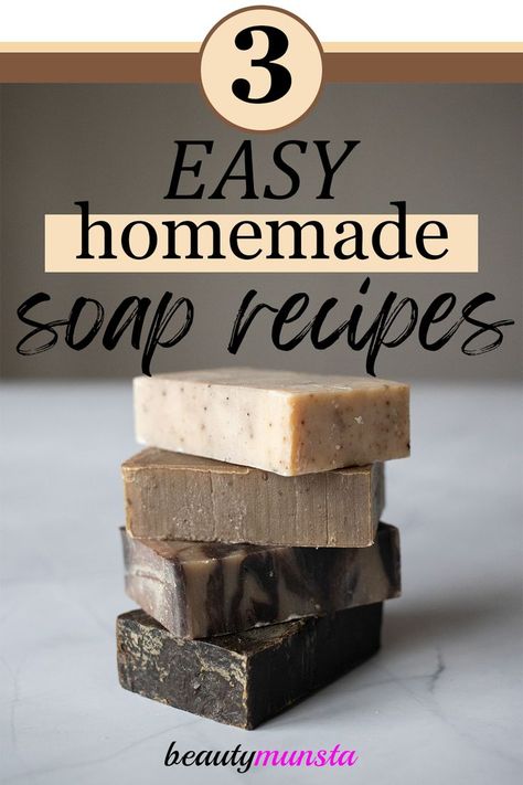 Savon Diy, Easy Soap Recipes, Soap Melt And Pour, Handmade Soap Recipes, Melt And Pour Soap, Soap Making Recipes, Bath Recipes, Mens Soap, Homemade Products