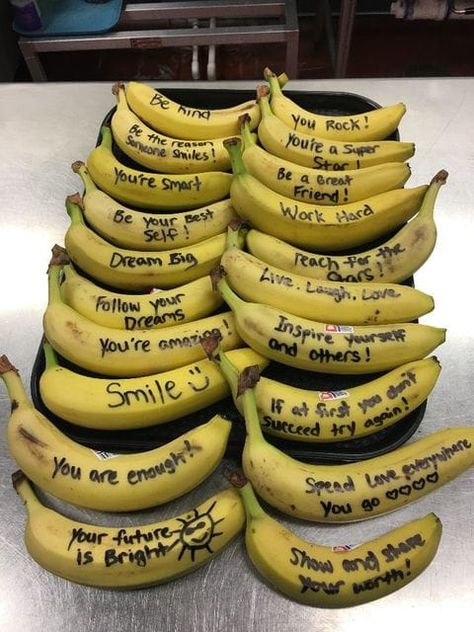 Banana Quotes, School Cafeteria Decorations, School Lunchroom, School Event Dress, Cafeteria Food, School Nutrition, School Cafeteria, Lunch Room, School Food