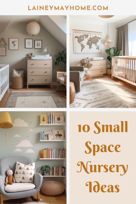 Discover the best small space nursery ideas to transform your compact room into a cozy, stylish haven for your little one. Get inspired by smart interior design solutions that maximize every inch, combining functionality and charm. From multi-functional furniture to clever storage hacks, create a beautiful nursery without sacrificing style or comfort. Perfect for urban living and small homes! #smallspacenurseryideas #interiordesign #nurseryideas #smallspace Ideas For Small Nursery, Tiny Home Nursery Ideas, Baby Room Office Combo, Corner Nursery In Bedroom Small Spaces, Small Nursery With Guest Bed, Nursery Apartment Small Spaces, Functional Nursery Ideas, Nursery For Small Spaces, Under Crib Storage Ideas