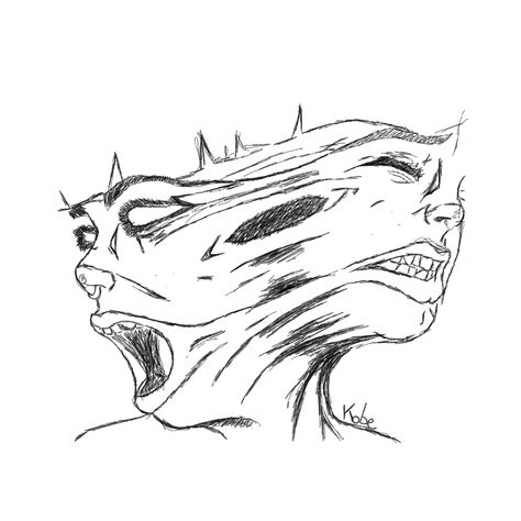 Motion Blur Drawing, Sketch Digital, Two Faced, Junji Ito, Motion Blur, Drawing Stuff, Spooky Vibes, Blur, Drawing Sketches