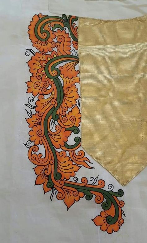 Mural Painting Kerala Saree, Peacock Mural Painting, Kerala Mural Painting Outline Sketches, Mural Painting Kerala, Kerala Art, Button Tree Art, Kolam Art, Coconut Decoration, Pichwai Art