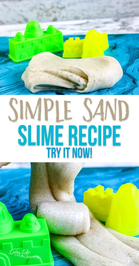 Sand Slime Recipe, Beach Theme Preschool, Backyard Beach Party, Beach Crafts For Kids, Sand Slime, Beach Themed Crafts, School Age Activities, Beach Week, Summer Preschool