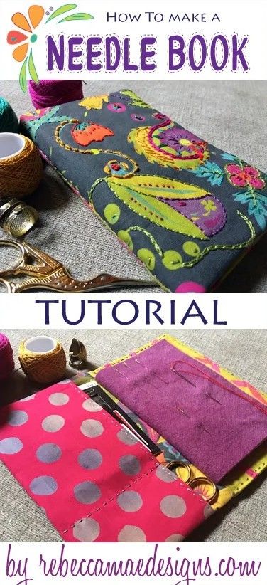 Sewing Kit Tutorial, Ideas For Sewing, Book Tutorial, Needle Books, Ideas Embroidery, Needle Holder, Wool Embroidery, Needle Cases, Felt Embroidery