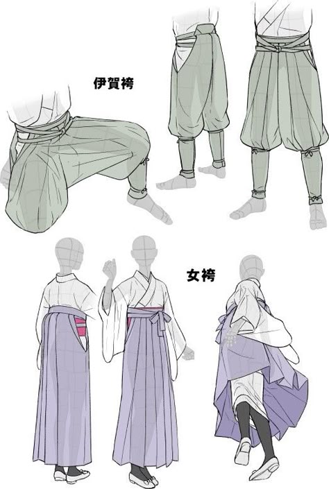 Pants Drawing Reference, Samurai Sketch, Drawing Reference Male, Shoes Drawing Reference, How To Draw Clothes, Draw Clothes, Reference Male, Hakama Pants, Pants Drawing