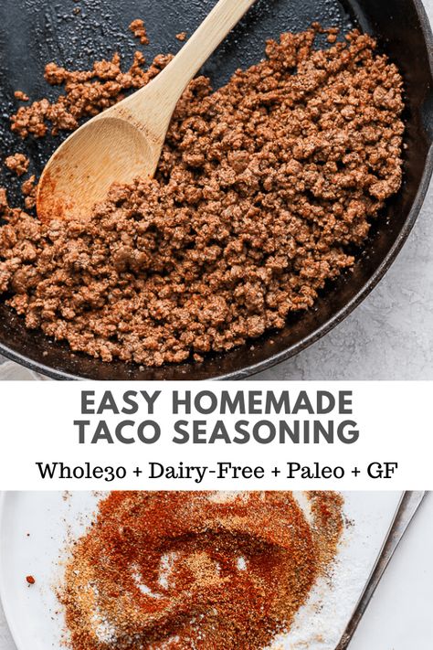 Whole30 Taco Seasoning, Best Homemade Taco Seasoning, Easy Taco Seasoning Recipe, Taco Seasoning Easy, Taco Seasoning Mix Recipe, Spicy Taco Seasoning, Low Carb Taco Seasoning, Taco Seasoning Ingredients, Mild Taco Seasoning