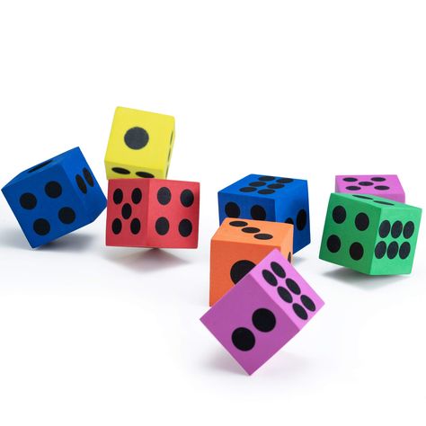 Foam Dice Set - Bulk Pack of 36, 1.5 Inch Large Assorted Colorful Foam Dice Cubes with Number Dots, Use for Kids, Classrooms, Math Games, Building Toys, Party Supplies by Bedwina, #Ad #Inch, #Large, #Colorful, #Assorted Pinata Fillers, Playing Dice, Girls Party Favors, Games Party, Kids Classroom, Educational Baby Toys, Educational Toys For Kids, Classic Games, Math Games