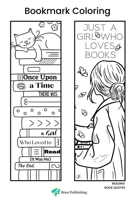 Bookmark Coloring, Buku Diy, Free Printable Bookmarks, Handmade Bookmarks Diy, Penanda Buku, Reading Books Quotes, Bookmarks Diy, Book Reading Journal, Creative Bookmarks