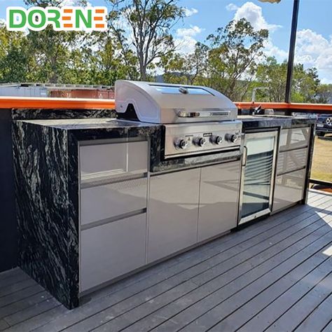 2021 Dorene Luxury Modern Modular Prefab Built In Portable BBQ Outdoor Kitchen Cabinet Set With Grill and Fridge Under Pergola https://m.alibaba.com/product/1600257293556/2021-Dorene-Luxury-Modern-Modular-Prefab.html?__sceneInfo={"cacheTime":"1800000","type":"appDetailShare"} Outdoor Kitchen Cabinet, Stone Benchtop, Kitchen Set Cabinet, Outdoor Kitchen Cabinets, Portable Bbq, Stone Bench, Stone Masonry, Bbq Area, Pool Furniture