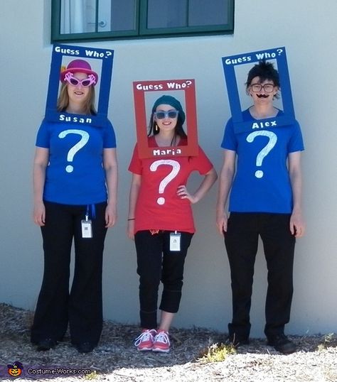 Guess Who Characters - Group Halloween Costume Idea Office Halloween Costumes, Costumes For Work, Halloween Costumes 2014, Halloween Costumes For Work, Kostum Halloween, Teacher Halloween Costumes, Teacher Costumes, Homemade Halloween Costumes, Halloween Costumes Friends