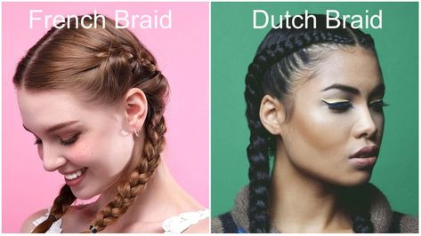 Französisch Braid Vs Dutch Braid Dutch Braid Styles, Fishtail Braid Updo, French Braid Pigtails, French Braid Styles, Fishtail French Braid, French Braid Updo, Side French Braids, Dutch Braid Hairstyles, Side Braid Hairstyles