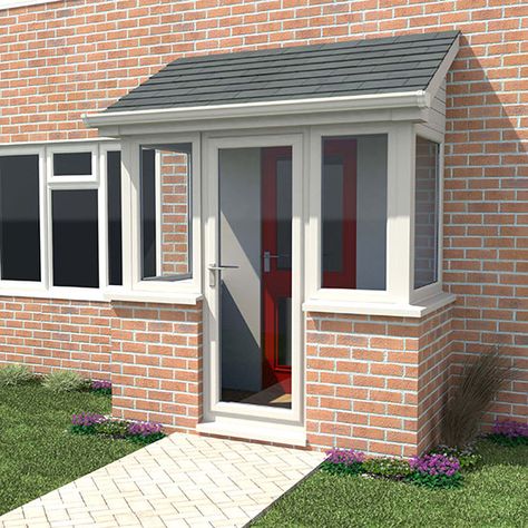 porch features and options Small Front Door Entry, Porch Designs Uk, Upvc Porches, Small Porch Ideas, Porch Extension, Sas Entree, Brick Porch, Glass Porch, Porch Kits