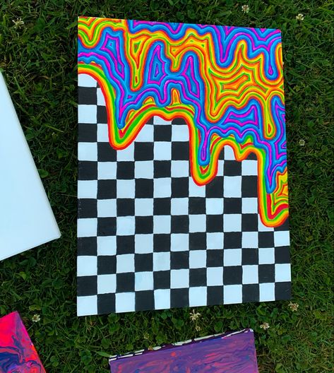 Dripping Paint Art Cartoon, Easy Trippy Drawing Ideas, Painting Ideas On Canvas Graffiti, Trippy Patterns To Draw Easy, Trippy Drippy Art, Cool Designs To Draw Pattern Trippy, Trippy Drawing Ideas Easy Led Lights, Trippy Patterns To Paint, Trippy Doodle Ideas