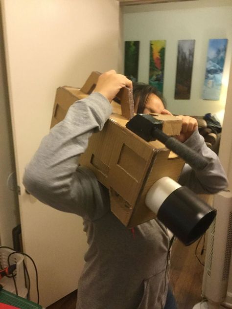 How to Make an Easy Prop Camcorder : 6 Steps (with Pictures) - Instructables Cardboard Camera, Cardboard Props, Weird Furniture, Tv Props, Tape Painting, Christmas Play, Diy Tv, Movie Camera, Cosplay Tutorial