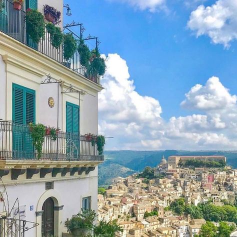 237 Likes, 2 Comments - Cornicello Jewelry Online (@bellaluckcharms) on Instagram: “Ragusa, Sicily is known as a ‘two souls’ city. One part is modern and the other is ancient. Tap 💚…” Sicily, Climbing, Travel Destinations, Tap, Italy, House Styles, Travel, On Instagram, Instagram