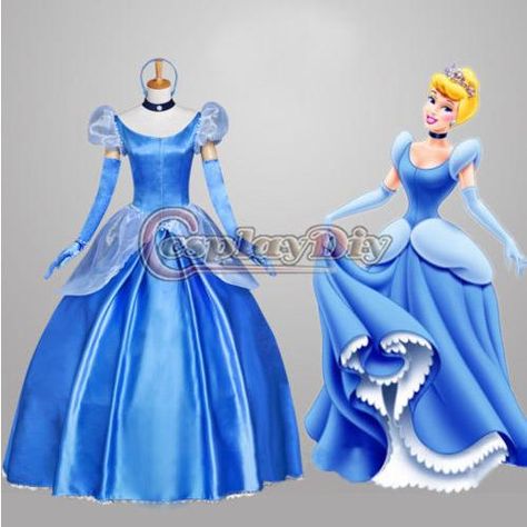 If only it were the right color... :New Custom Made Gorgeous Movie Princess Cinderella Dress Costume Halloween Cosplay Costume Adult Women, $239.58 | DHgate.com Princess Cinderella Costume, Cinderella Blue Dress, Cinderella Dress Costume, Blue Dress Costume, Cosplay Disney, Cinderella Cosplay, Disney Women, Ladies Fancy Dress, Rapunzel Dress