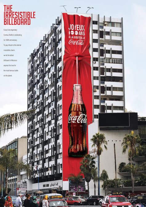 COCA-COLA : The irresistible billboard on Behance Hoarding Design Creative, Creative Billboard Design Ideas, Billboard Design Ideas, Creative Billboard, Billboard Ideas, Billboard Ads, Outdoor Advertising Billboard, Advertising Billboard, Paper Art Sculpture