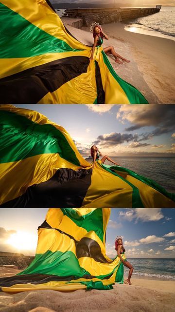 Jamaican Photoshoot, Jamaica Photoshoot, 22 Photoshoot, Jamaican Dress, Jamaican Clothing, Dress Poses, Island Gyal, Pregnant Photo, Flying Dress