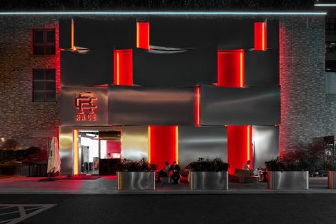 » RACE CLUB Dance Definition, Architecture Images, Architecture Studio, Japanese Interior, Facade Architecture, Concrete Jungle, West Lake, Club Design, Facade Design