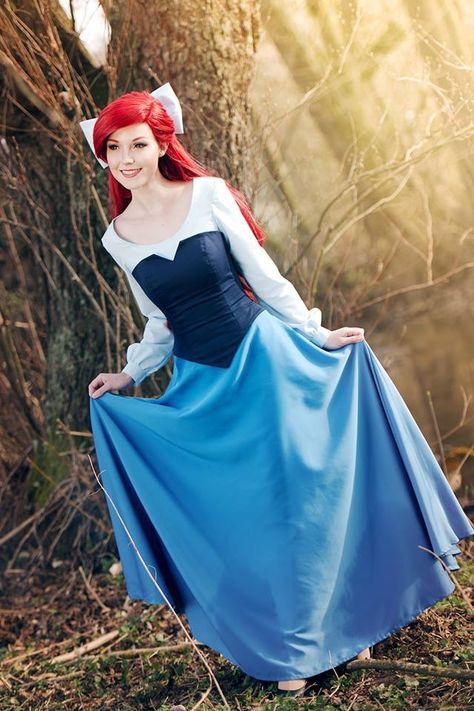 Disney Princess Cosplay Diy, Disney Ariel Costume, Red Hair Halloween Costumes, Adult Costumes Diy, Disney Fancy Dress, Ariel Halloween Costume, Princess Ariel Dress, Eve Costume, Most Creative Halloween Costumes