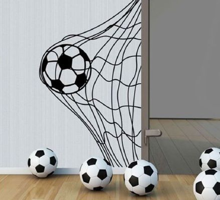 Soccer Themed Bedroom, Soccer Room Decor, Soccer Bedroom, Soccer Room, Football Bedroom, Round Furniture, Trendy Furniture, Hall Decor, Toddler Bedrooms