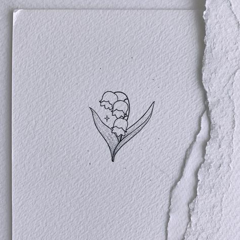 Peta on Instagram: “Lily of the valley 🌱 - - - #lilyofthevalley #jacobsladder #animalcrossing #animalcrossingnewhorizons #flower #tattoo #drawing #illustration…” Animal Crossing Lily Of The Valley Tattoo, Blue Lily Of The Valley Tattoo, Tattoo Ideas Thick Lines, Whimsical Botanical Tattoo, Lily Valley Tattoo, Lily Of The Valley Drawing Tattoo, Lily Of The Valley Doodle, Lilies Of The Valley Tattoo, Lily Of Valley Tattoo