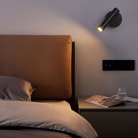 Upgrade your home lighting with these stylish and adjustable LED wall lamps! Perfect for any room in your house, these lamps are easy to install and have a rotating head for customized lighting. Choose from three different light colors to suit your mood. 🏠💡 #LEDwalllamps #modernlighting #adjustablelights #homelighting #stylishlighting Bedside Wall Lamps, Bedside Reading Light, Adjustable Wall Lamp, Sconces Living Room, Reading Wall, Bedside Lighting, Led Wall Lamp, Reading Lamp, Black Lamps