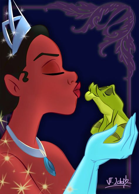 *TIANA & THE FROG/NAVEEN ~ The Princess and the Frog, 2009 Lindo Disney, Tiana Disney, Tiana And Naveen, Princesa Tiana, Disney Princess Tiana, Disney Nerd, Film Disney, Princess Tiana, Disney Princes