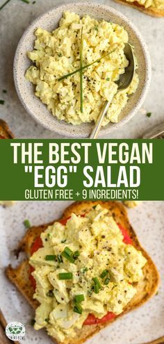 Vegan Egg Salad, Resep Sandwich, Resep Seafood, Vegan Egg, Resep Salad, Egg Salad Sandwiches, Egg Salad Recipe, Lunch Recipe, Vegan Eggs