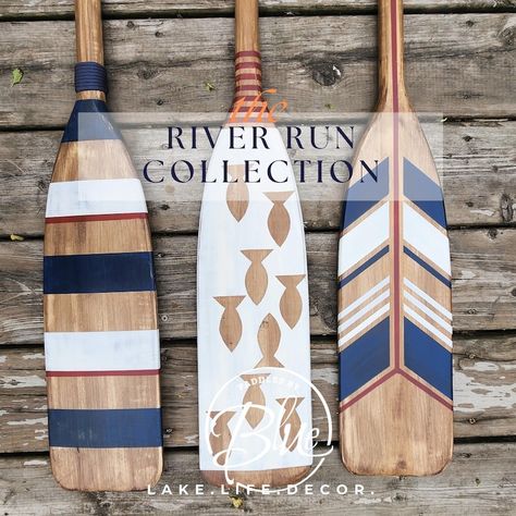 Hand Painted Paddles, Custom Designs, Cottage and Home Decor, - Etsy Paddle Board Decor, Oars On Wall Decor Ideas, Water Ski Decor Ideas, Painted Oars Paddles, Water Ski Decor, Canoe Paddle Art, Canoe Paddle Decor, Paddle Designs, Painted Oars