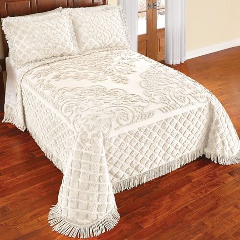 Red Barrel Studio® Pantops Calista Single Bedspread - Wayfair Canada Traditional Duvet Covers, Twin Bedspreads, Queen Bedspread, Chenille Bedspread, Collections Etc, Trellis Pattern, Bedding Stores, Coverlet Set, House Of Hampton