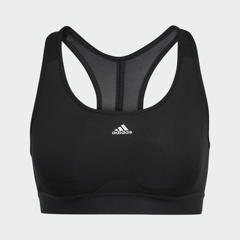 adidas Powerreact Training Medium-Support Bra - Black | adidas Canada Adidas Bra, Dance Bras, Adidas Sports Bra, Medium Support Sports Bra, Nike Fleece, Top Nike, Cycling Fashion, Adidas Sport, Sport Bh