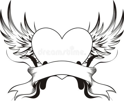 Heart tattoo royalty free illustration Alas Tattoo, In Loving Memory Tattoos, Rose Drawing Tattoo, About Heart, Healthy Style, Cross Tattoo Designs, Heart Coloring Pages, Floral Tattoo Sleeve, Rosen Tattoo