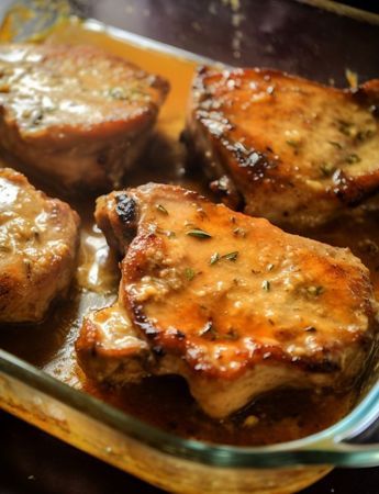 Mama drenches pork chops in the most decadent sauce. This recipe is to die for Porkchop Marinade Recipes Sauces, Smothered Baked Pork Chops, Butterfly Pork Chop Recipes, Center Cut Pork Chop Recipes, Butterflied Pork Chops, Healthy Pork Chops, Cooktop Cove, Pork Chop Marinade, Center Cut Pork Chops