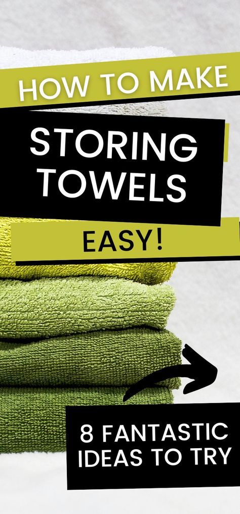 Get your bathroom towel storage just right with these brilliant (and creative!) ideas to try. Whether you store your towels in the Bathroom, your ensuite, or in the linen closet - the options are endless! There are DIY and shop bought alternatives depending on your budget and creativity, but there will always been something that works for your space - however small or large. Towel Storage Small Bathroom, Bathroom Towel Rack Ideas, Closet Alternatives, Bathroom Towel Storage Ideas, Smallest Bathroom, Towel Storage Ideas, Small Linen Closets, Bathroom Linen Closet, Diy Towel Rack