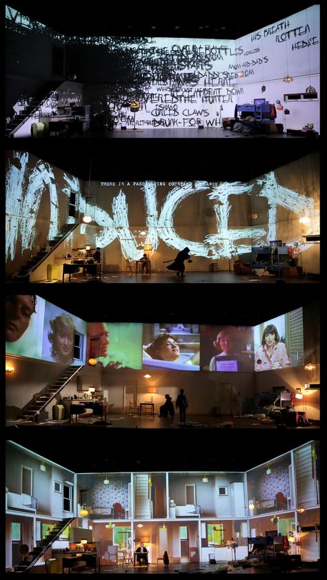 Stage Set Up, Theatre Stage Design, Theatre Set Design, Peter Brook, Projection Installation, Stage Backdrops, Experimental Theatre, Stage Art, Architectural Review